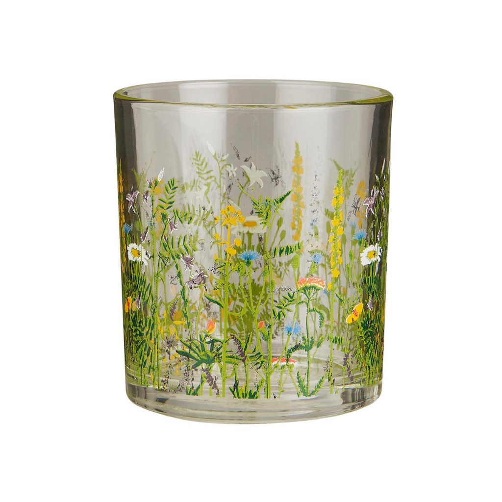 Drinking glass Painted flowers