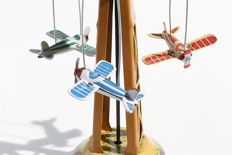 Carousel With Airplanes Tin Toy