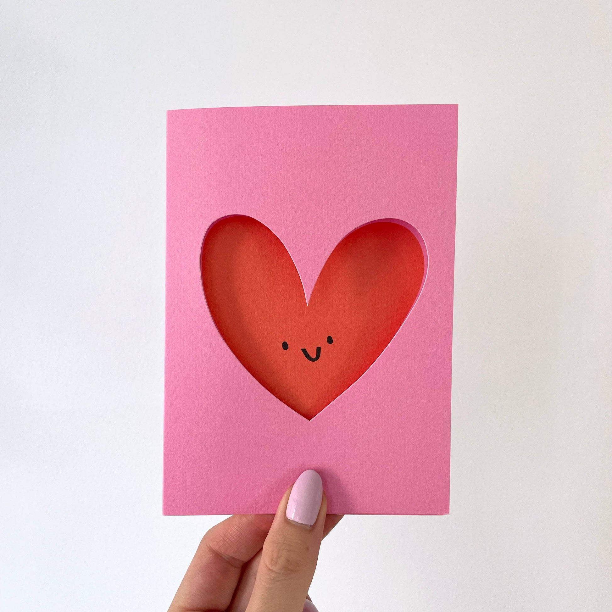 Love Heart Die Cut Card
