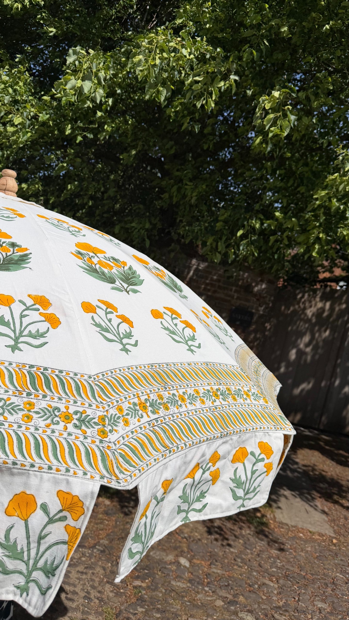 Meadow Yolk Block Print Parasol