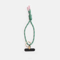 Green/Pink Cord Short Phone Strap