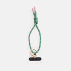 Green/Pink Cord Short Phone Strap