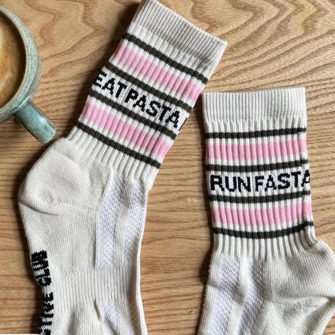 'Eat Pasta Run Fasta' Sports Socks
