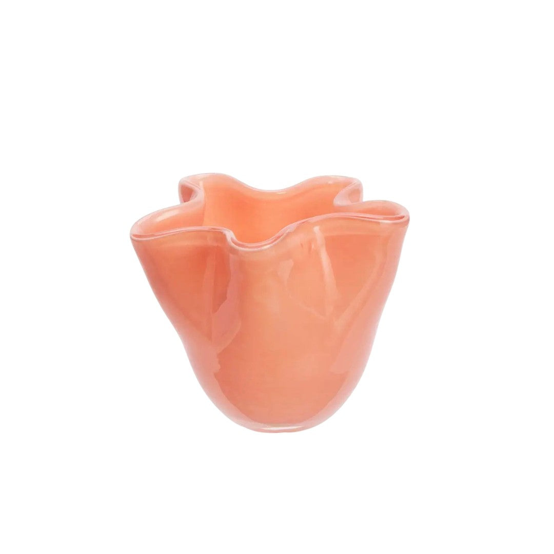 Glass Vase Coral Pink