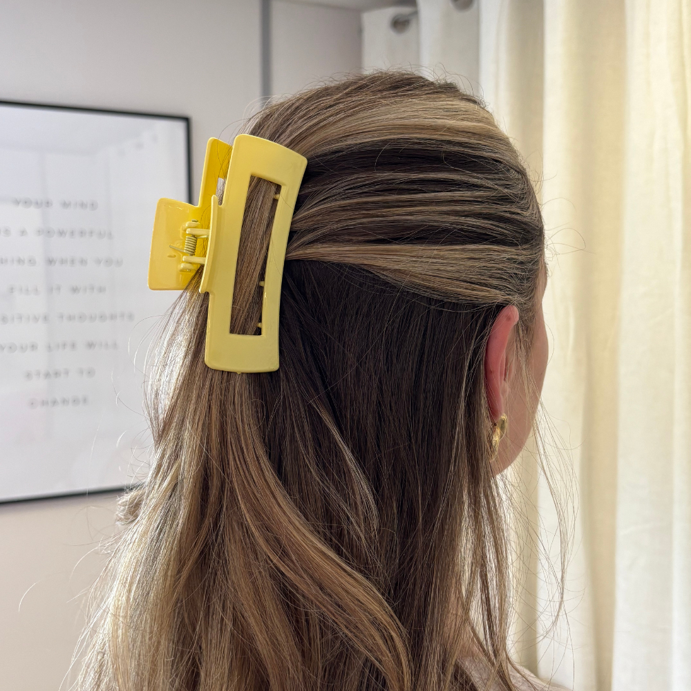 Yellow Square Claw Clip