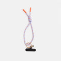 Lilac/Orange Cord Short Phone Strap