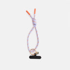 Lilac/Orange Cord Short Phone Strap