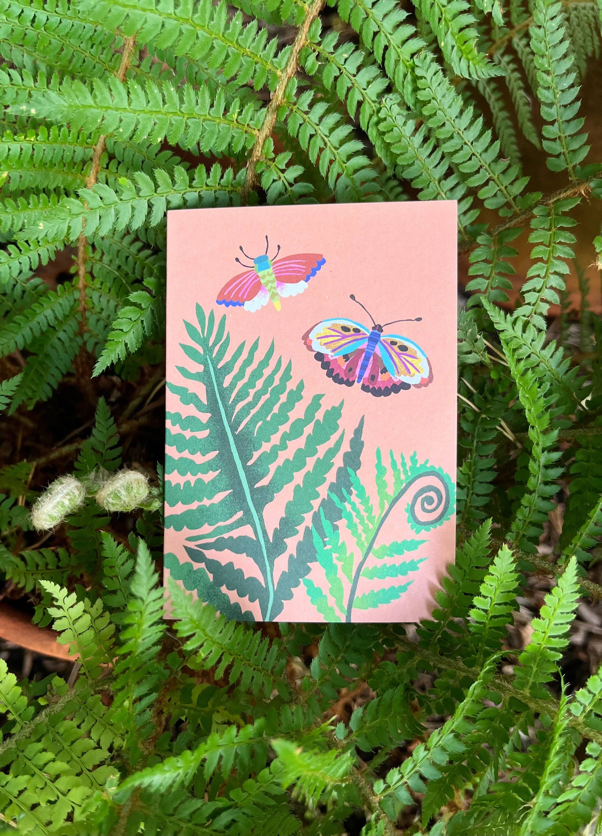 Fern & Moth Mini Card