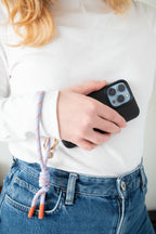 Green/Pink Cord Short Phone Strap