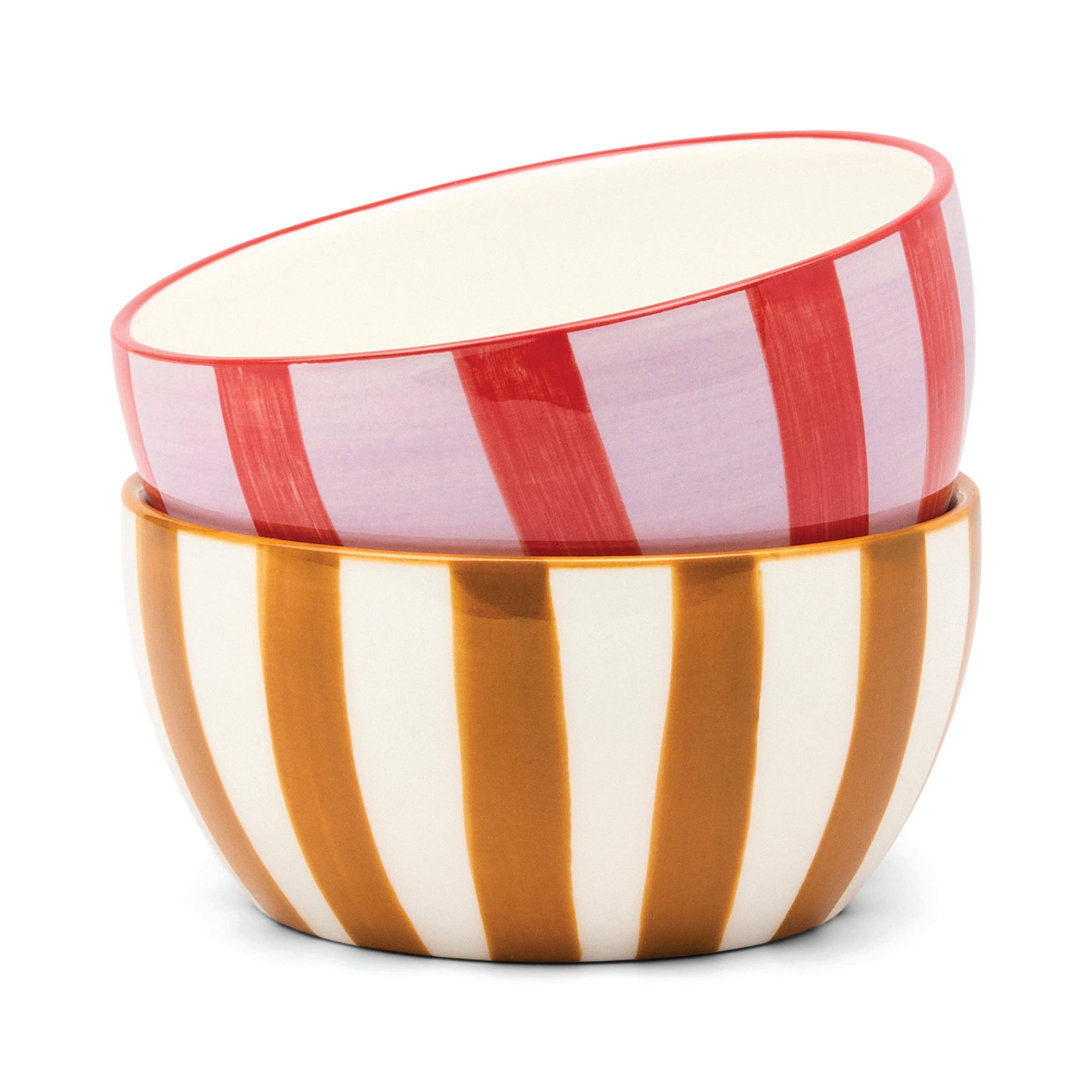 The Bella Dipping Bowls - Set of 2 - Ochre & Rust
