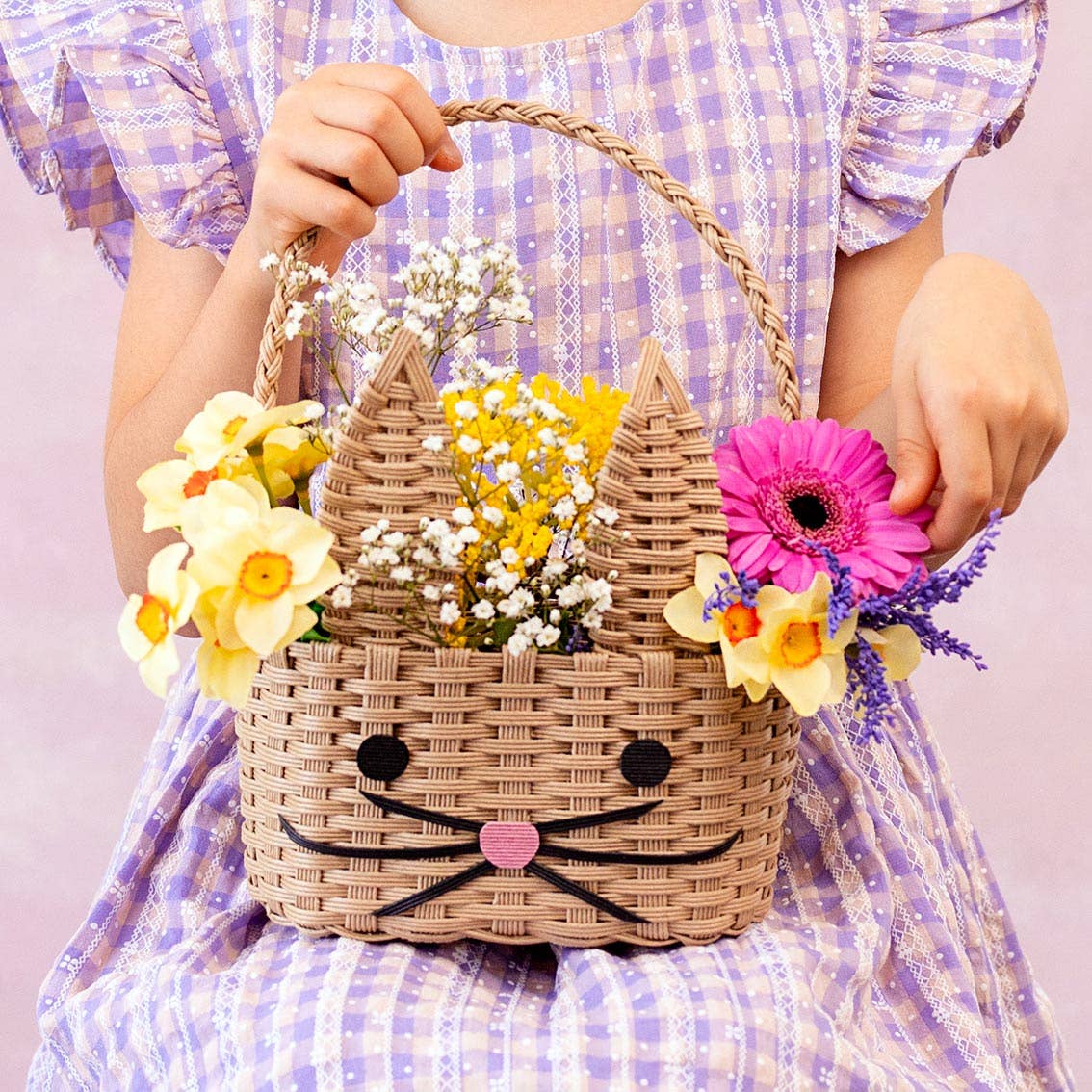 Brown Recycled Paper Bunny Shaped Basket