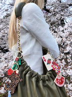 Hand-painted Cherry Bag Charm & Keychain | Eco-Friendly