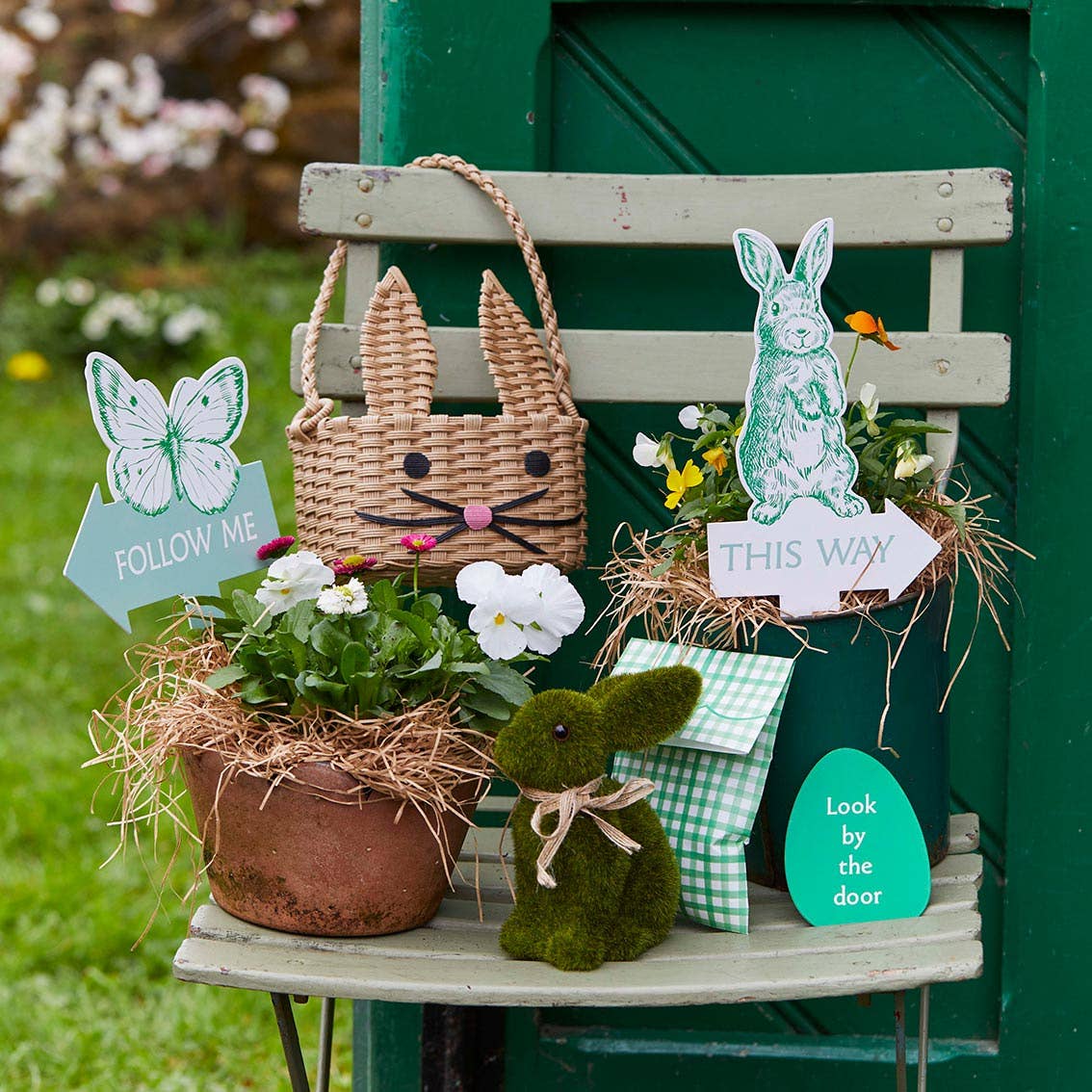 Brown Recycled Paper Bunny Shaped Basket