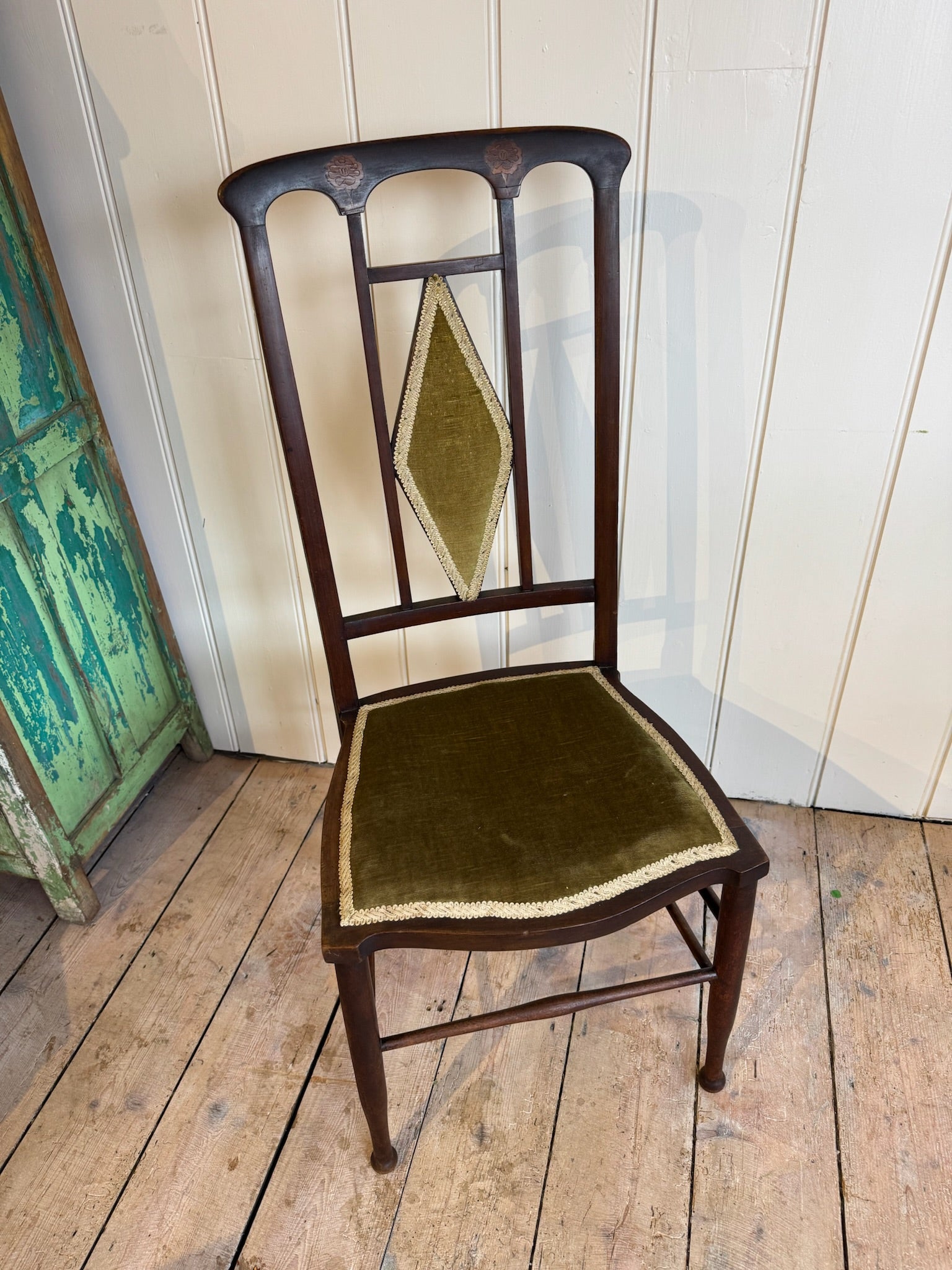 Art Nouveau Mahogany Side Chair
