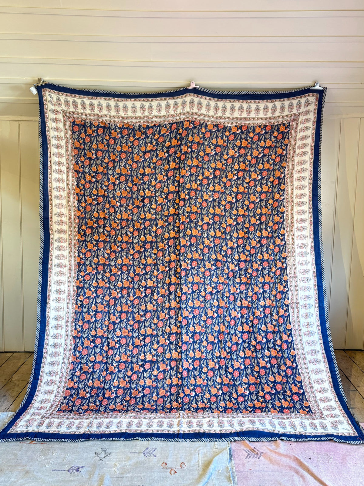 Double Quilts - Orange & Navy