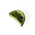 Large Half Lime Claw Clip in Green