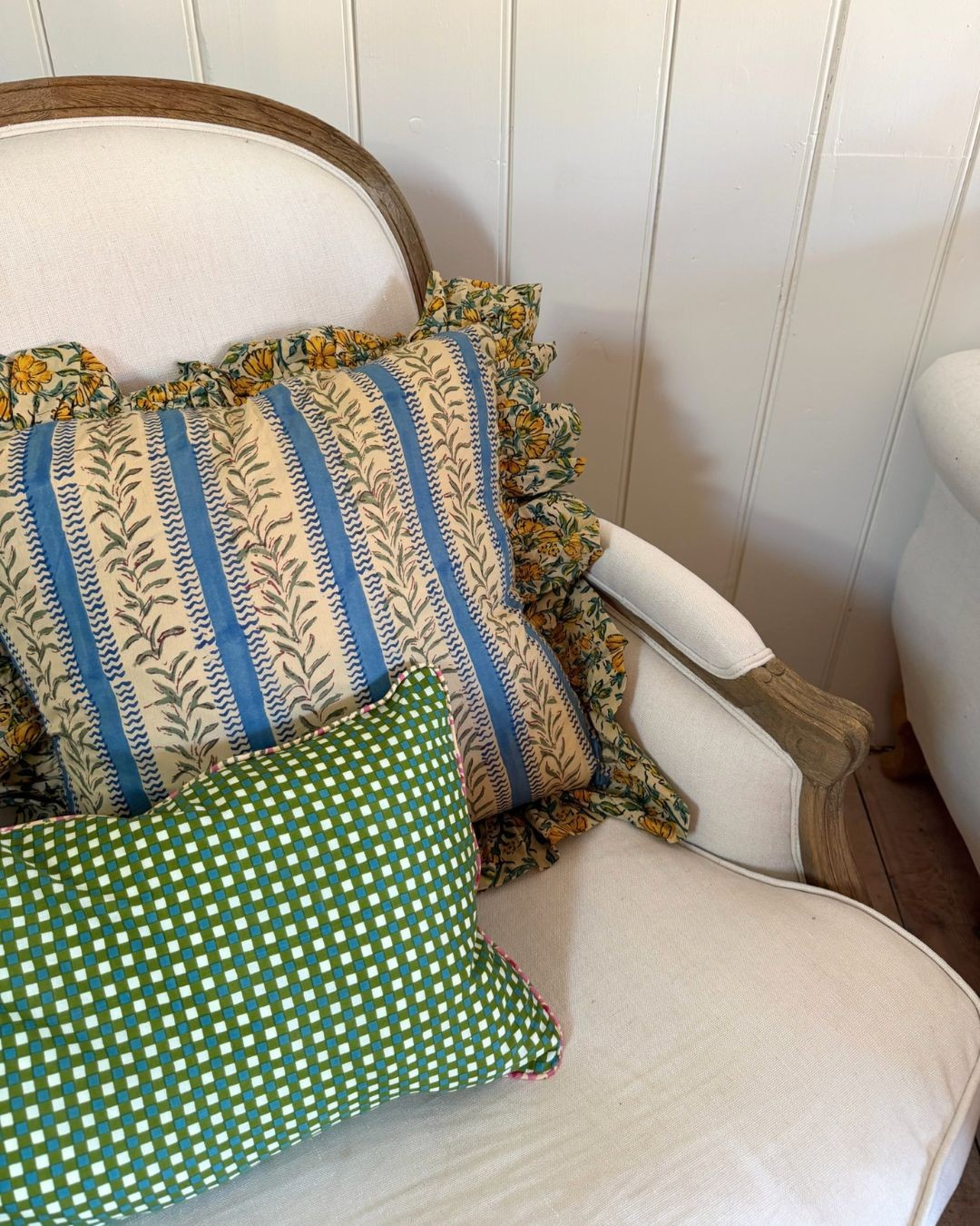 Meadow Check Cushion
