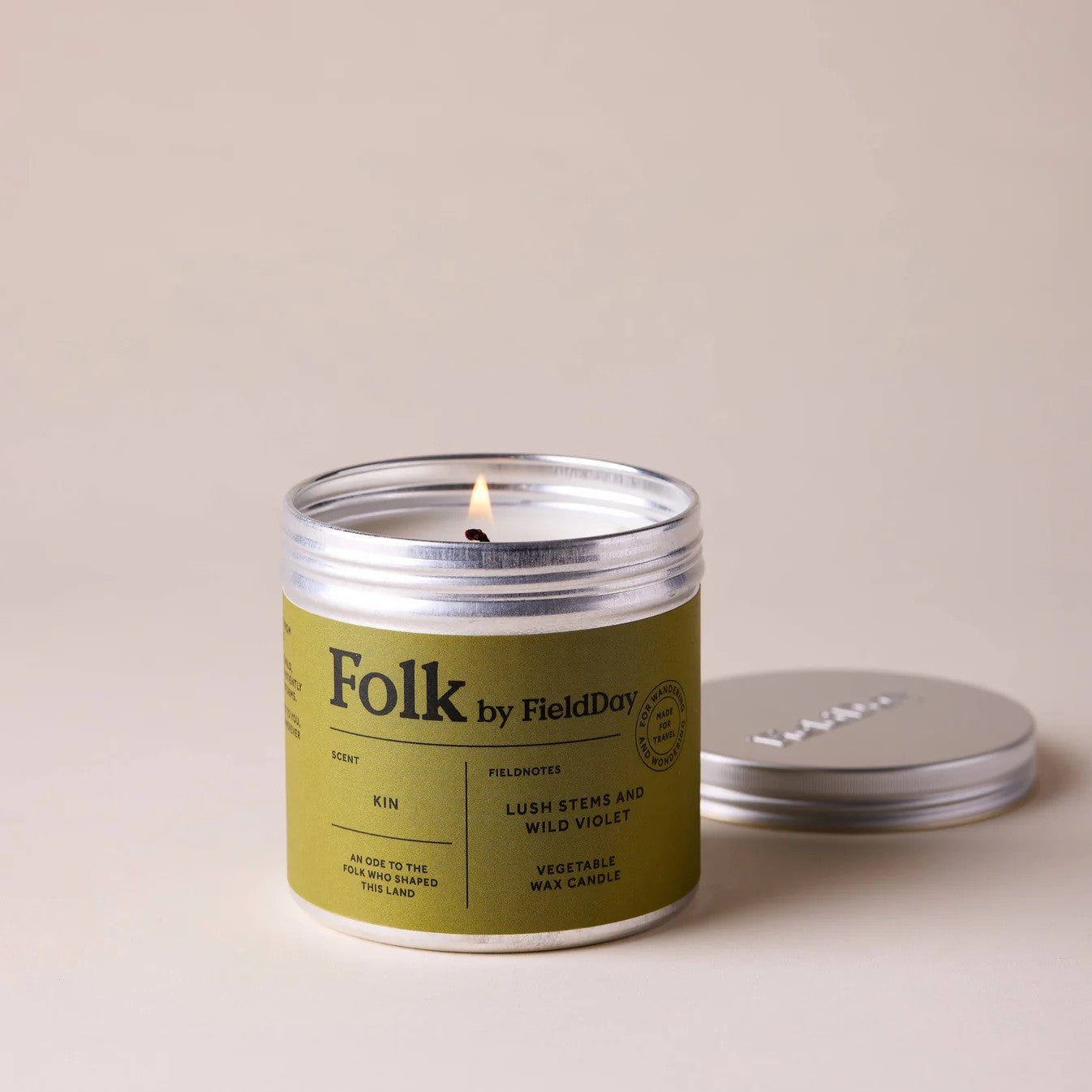 Folk Tin Candle