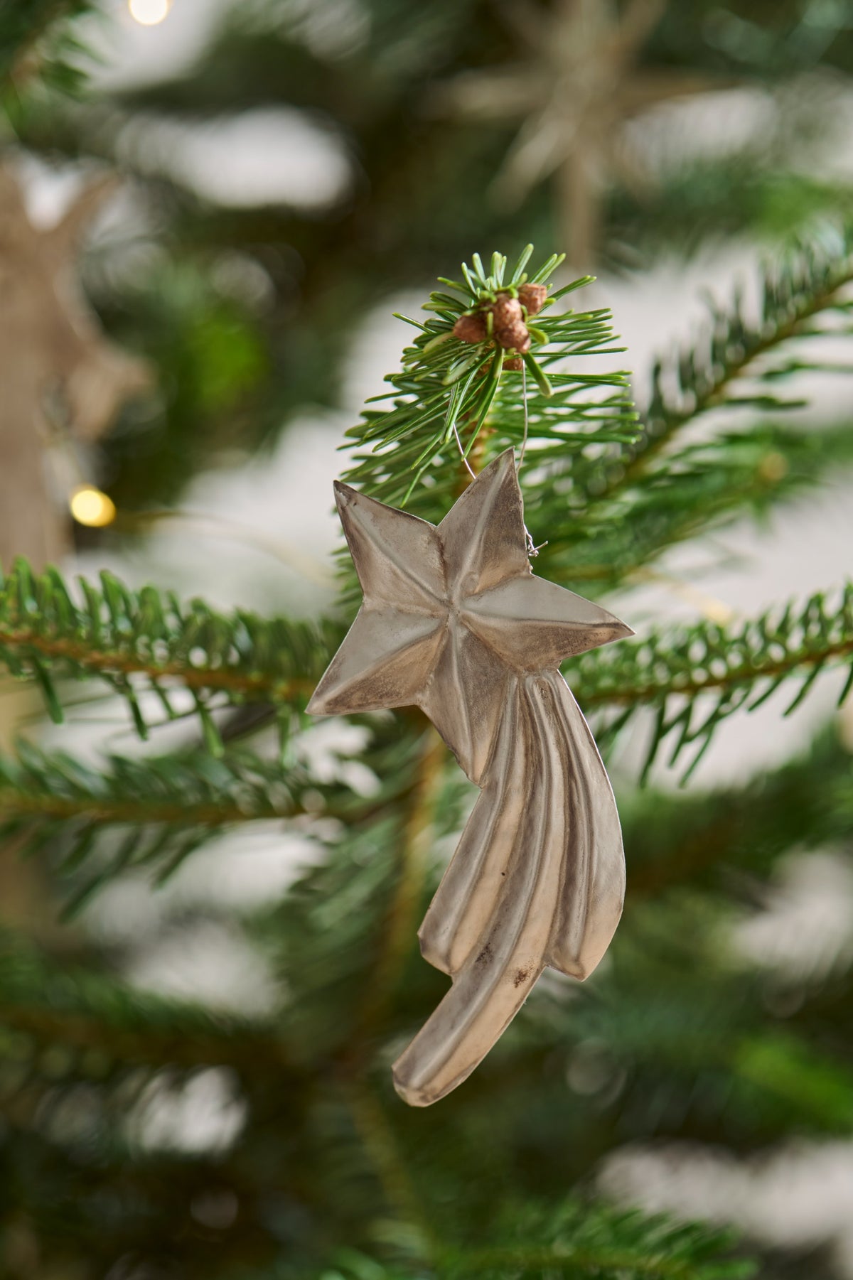 Shooting Star Silver Ornament
