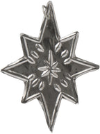 Silver Star Pattern Ornament