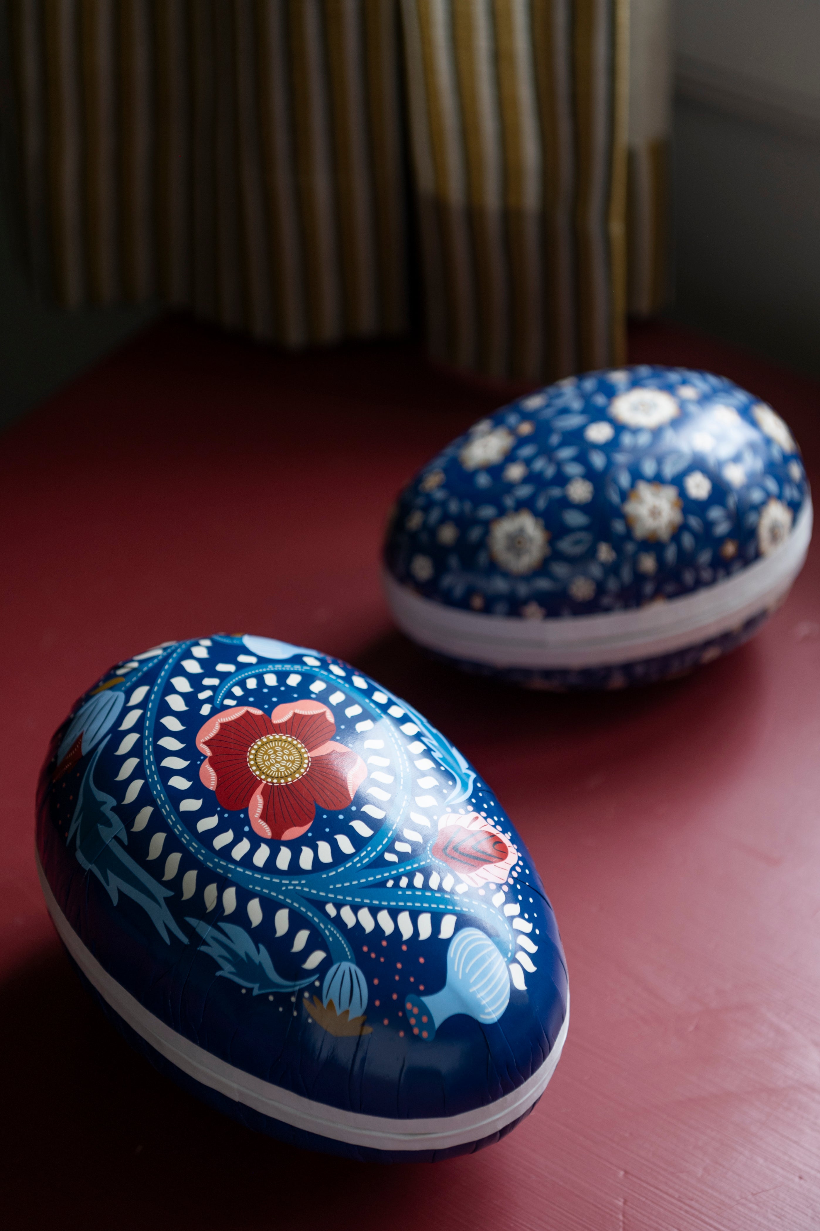Set of 2 Easter Egg Box Poppy Indigo