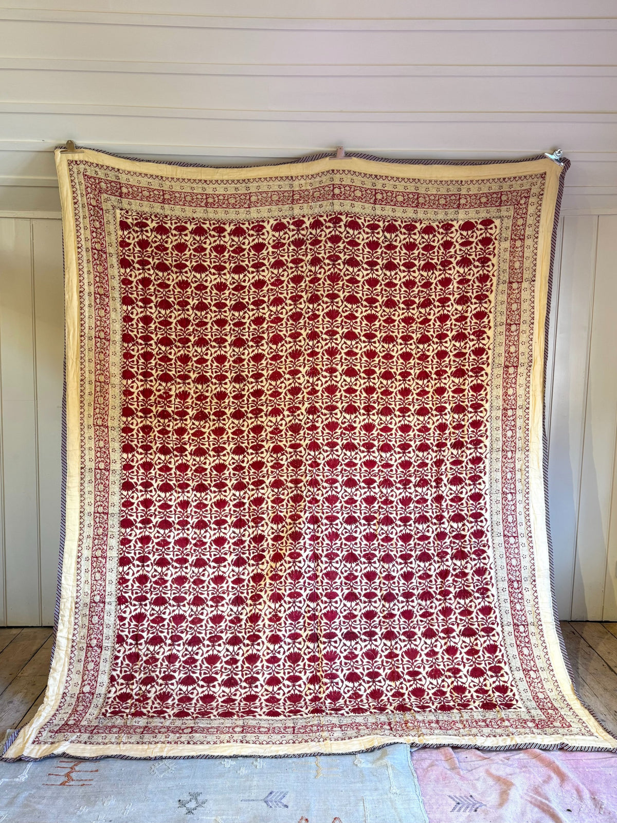 Double Quilts - Red & Cream