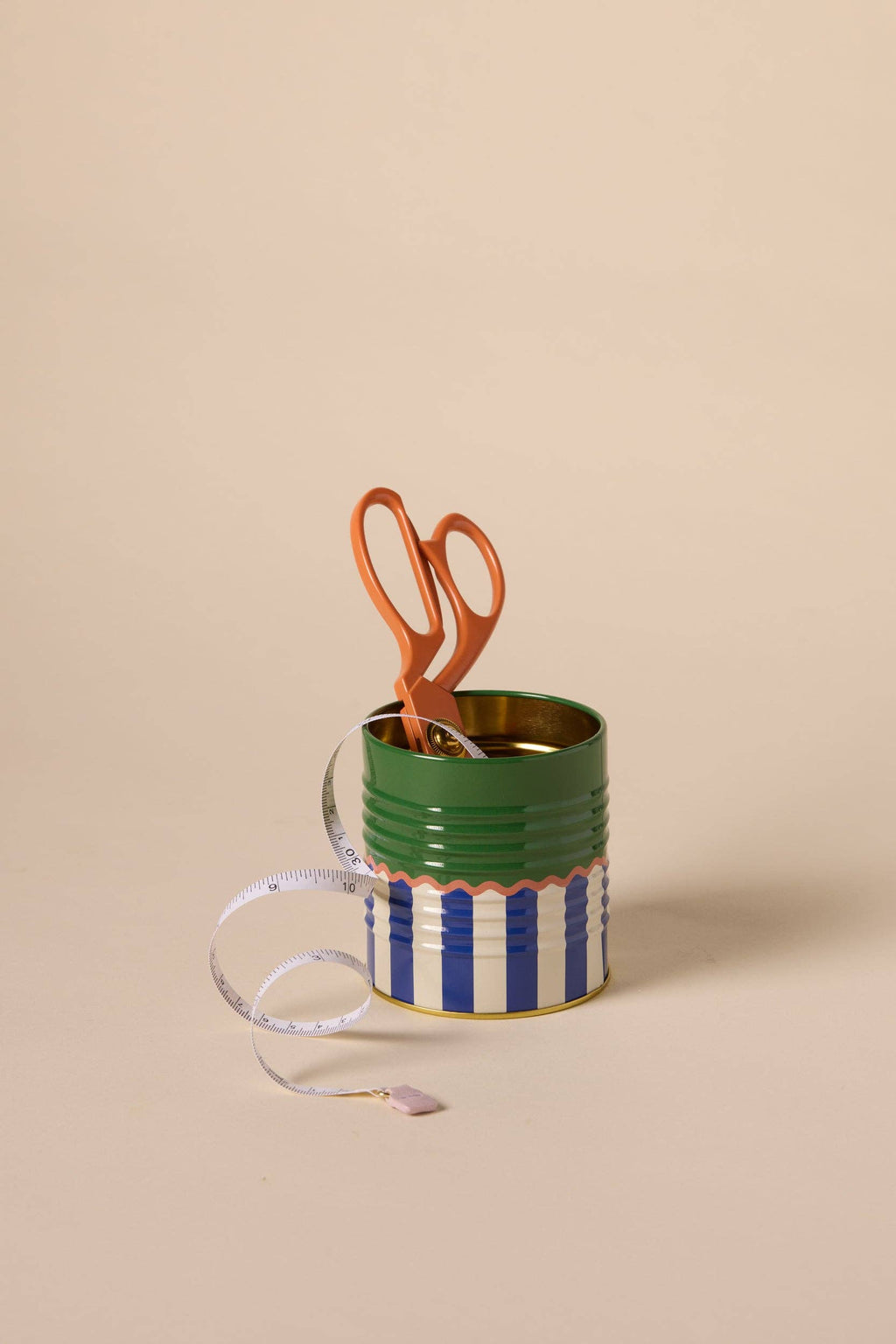 Solid & Striped Storage Tin