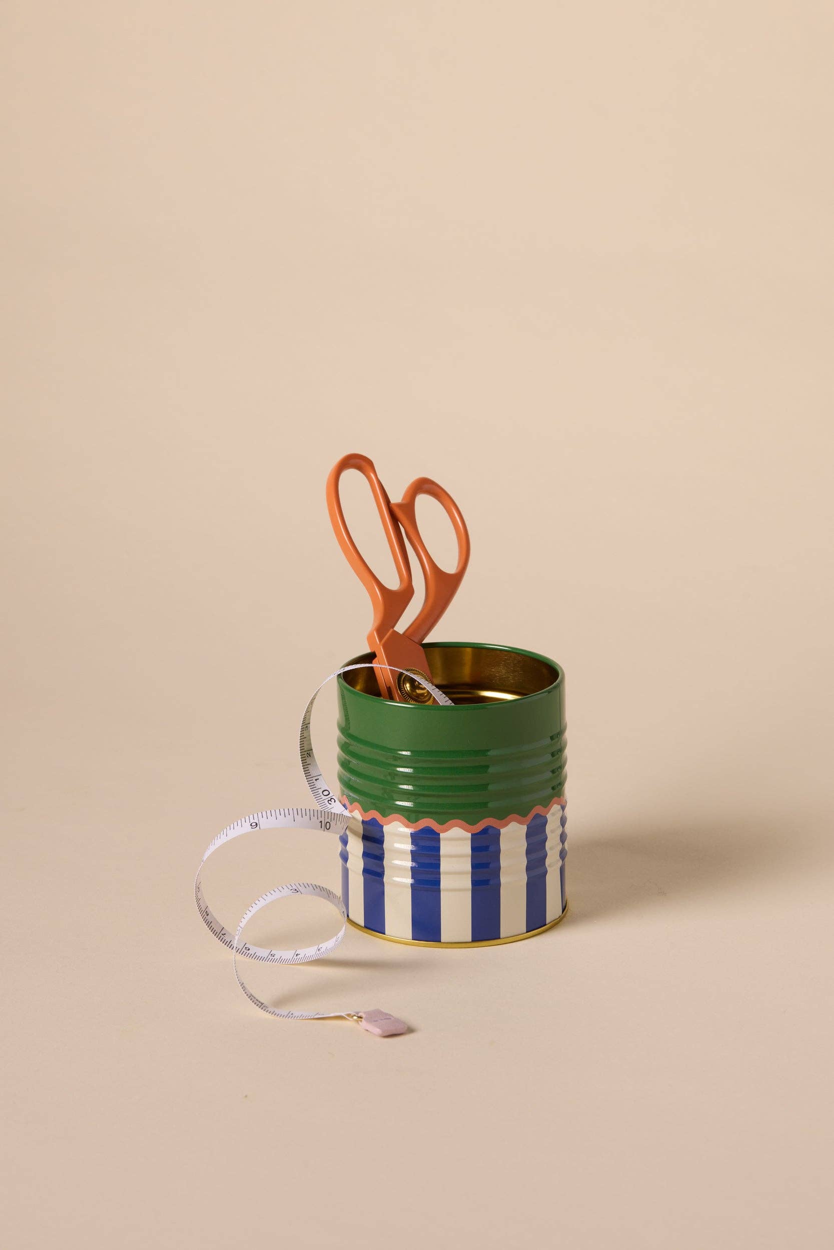 Solid & Striped Storage Tin