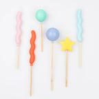 Bright Colour Birthday Candles – Set of 6