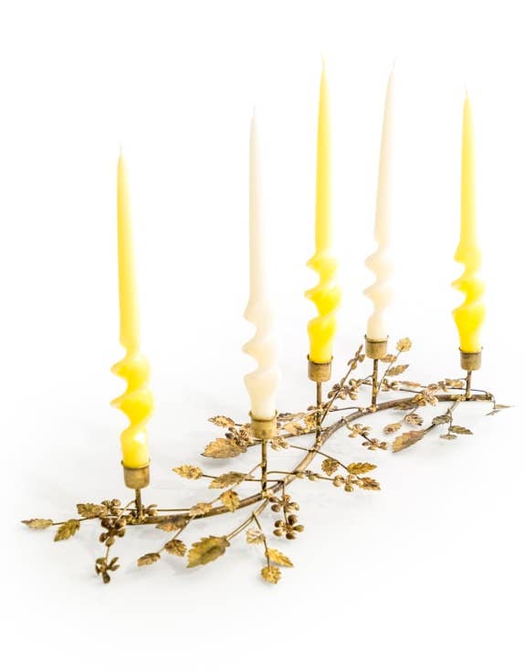 Antique Gold Branch Candle Holder