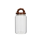 Glass Jar Brown Lid Large