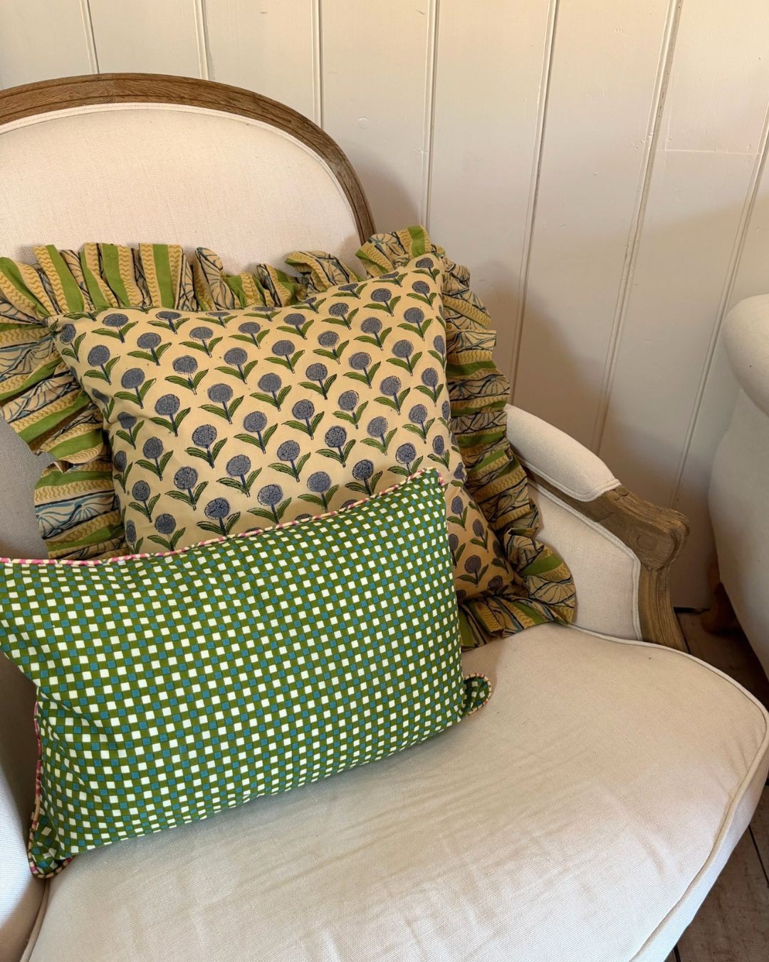 Meadow Check Cushion