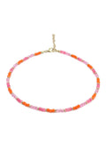 Pink & Orange Beaded Necklace