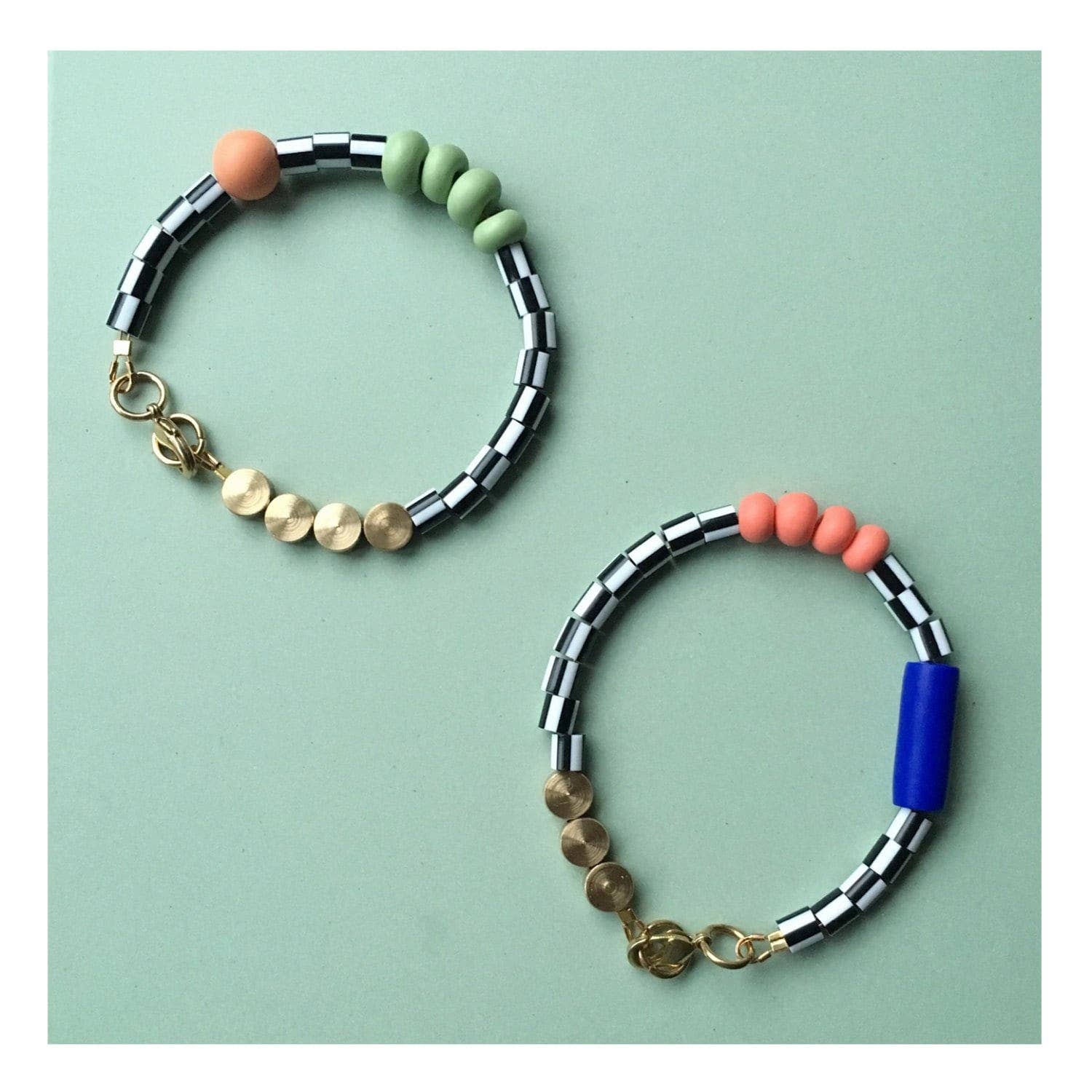 Sottsass Bracelet In Cobalt and Salmon Pink