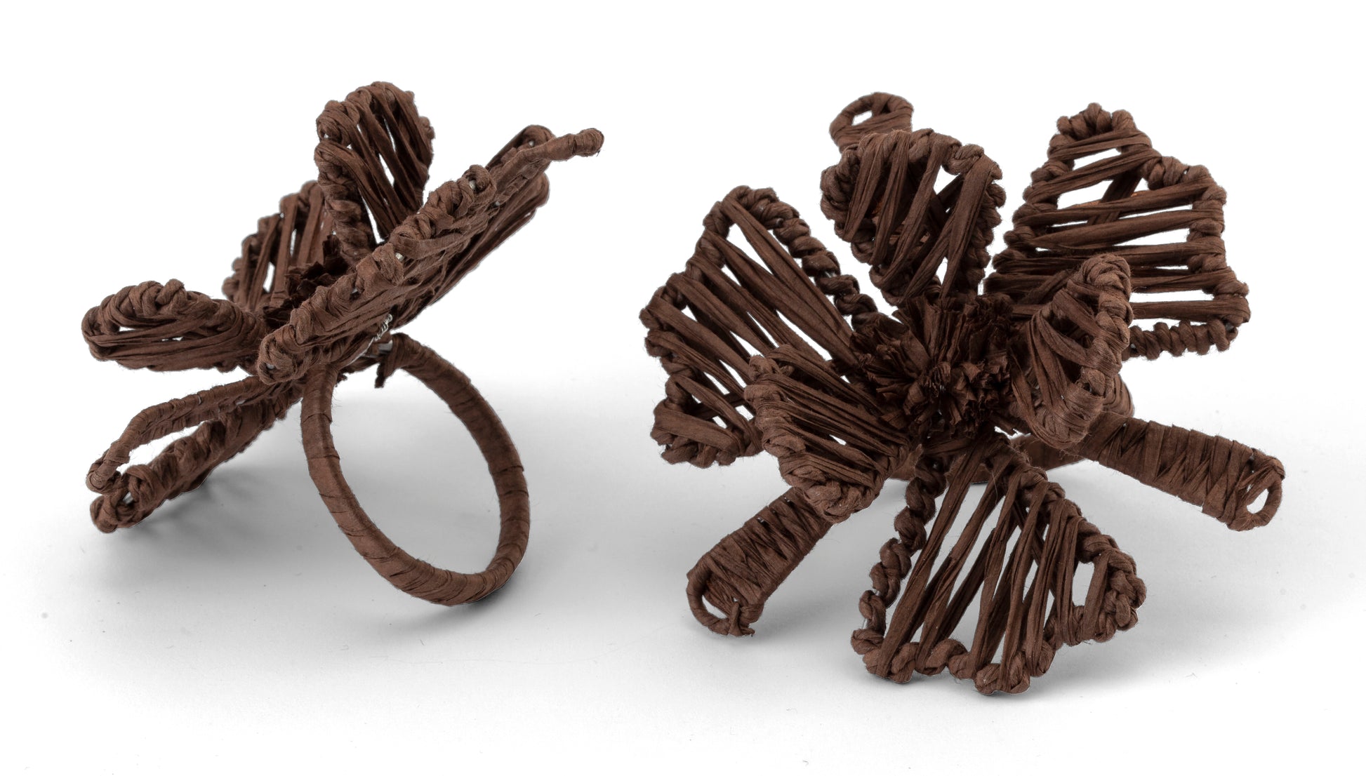Brown Flower Napkin Rings