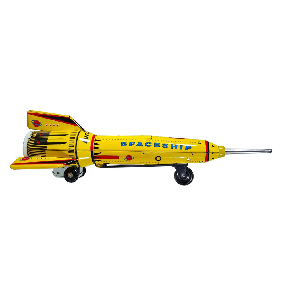 Yellow Rocket Tin Toy