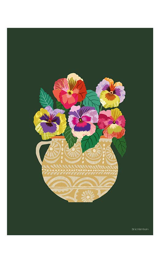 Pansies Print A3