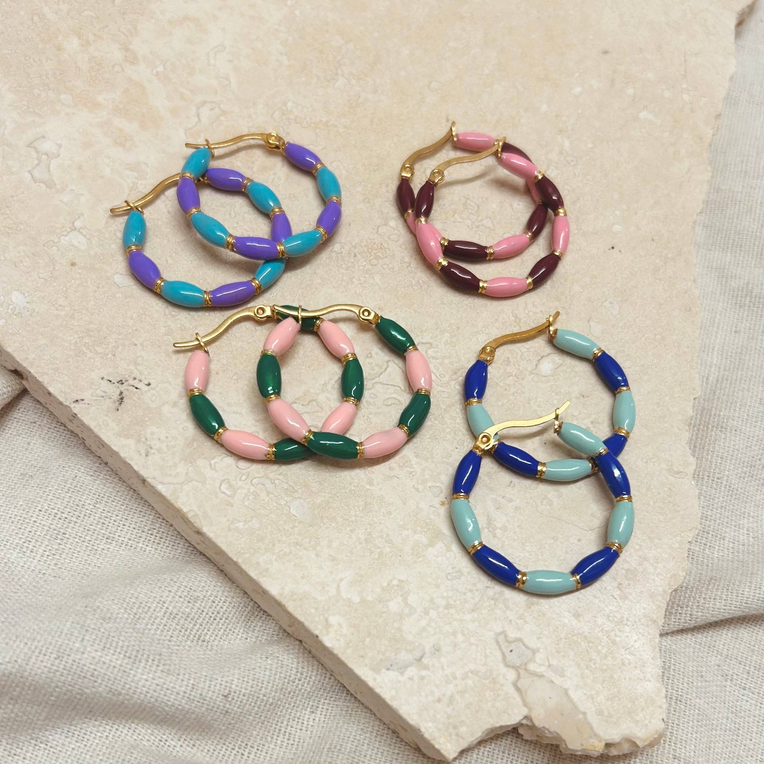 Everyday Candy Stripe Hoops