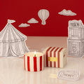 Red Stripe Scented Candle - Plum & Pomegranate
