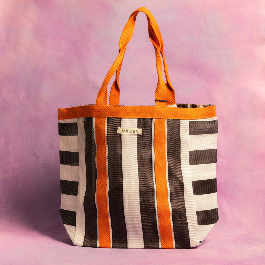 Everywhere Bag | Orange/ White/ Aubergine