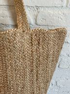 Large Natural Scallop Tote