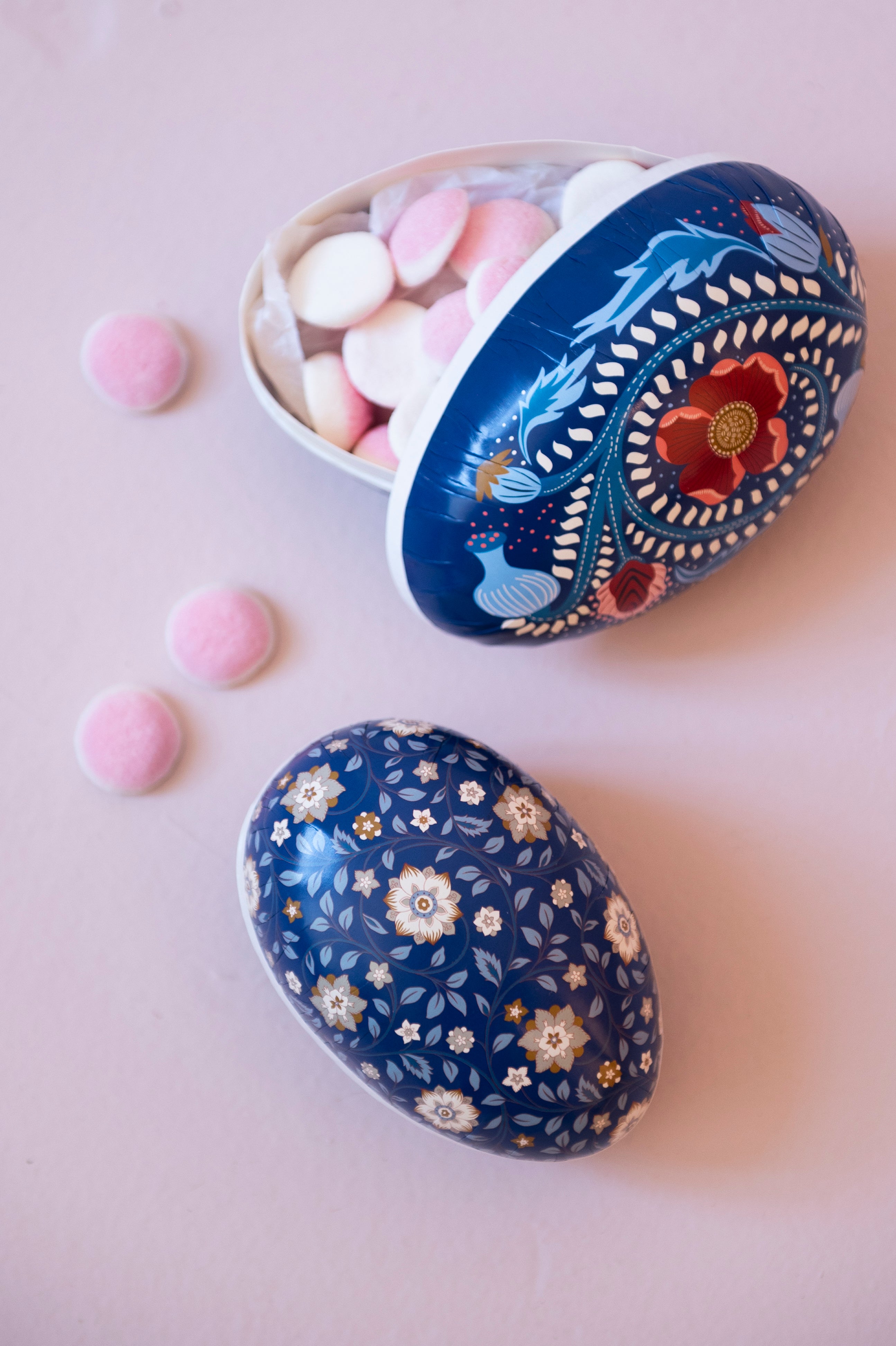 Set of 2 Easter Egg Box Poppy Indigo