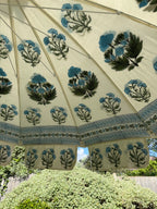 Meadow Blue Block Print Parasol