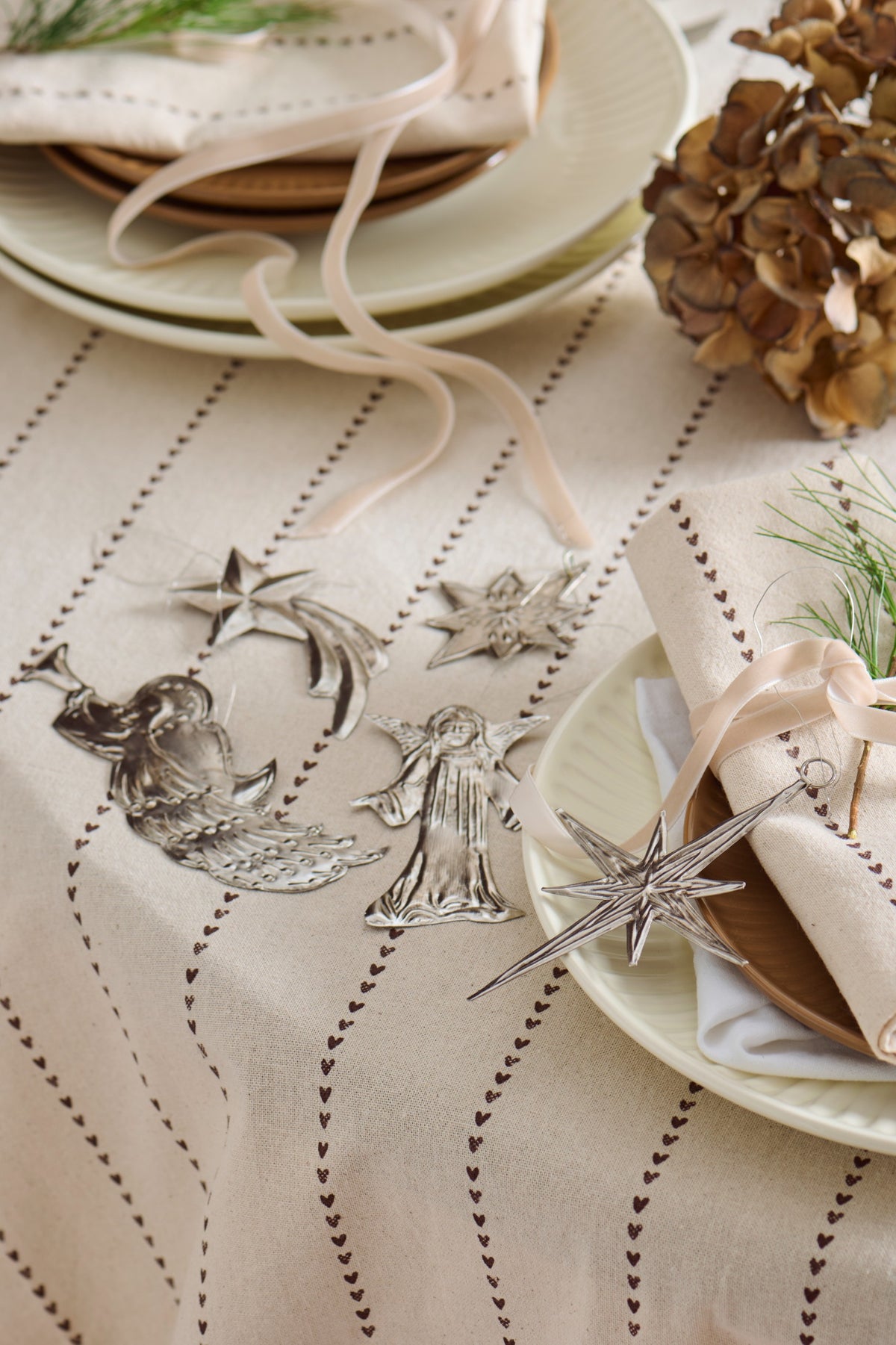 Silver Star Pattern Ornament