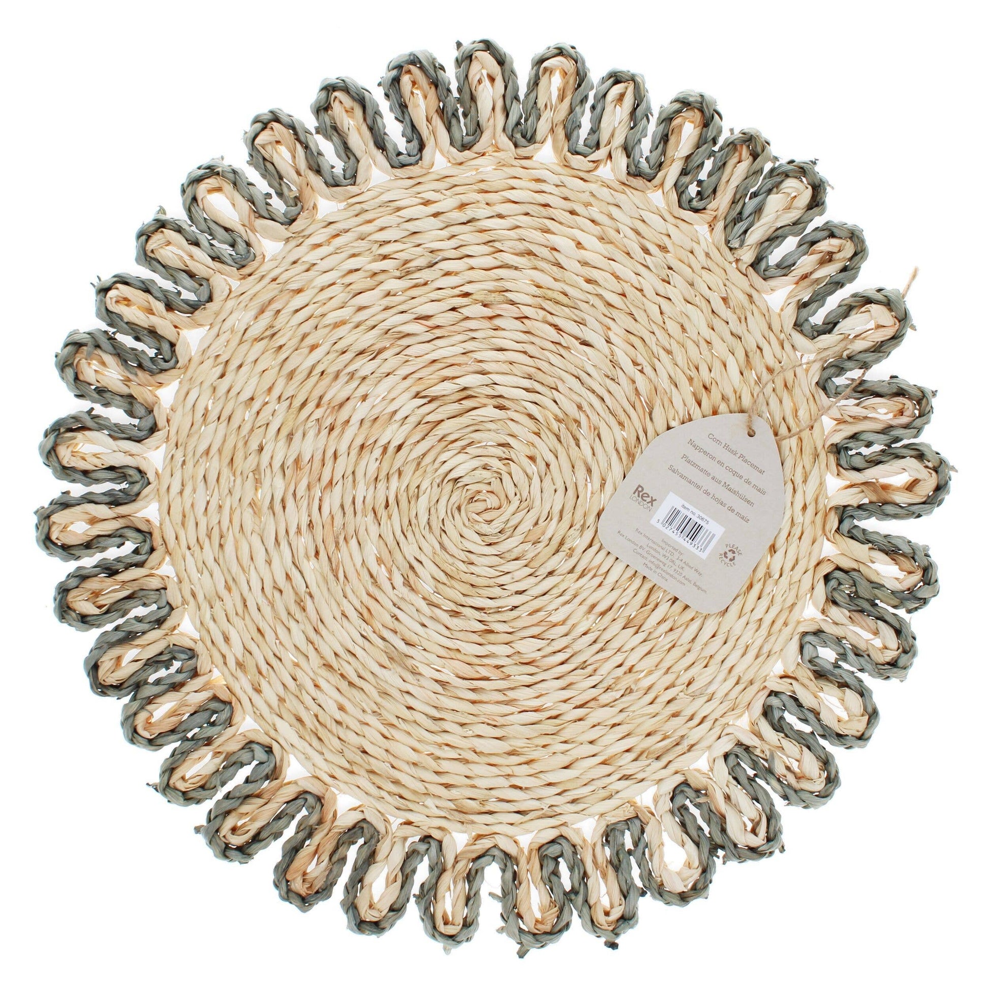 Corn Husk Placemat - Grey