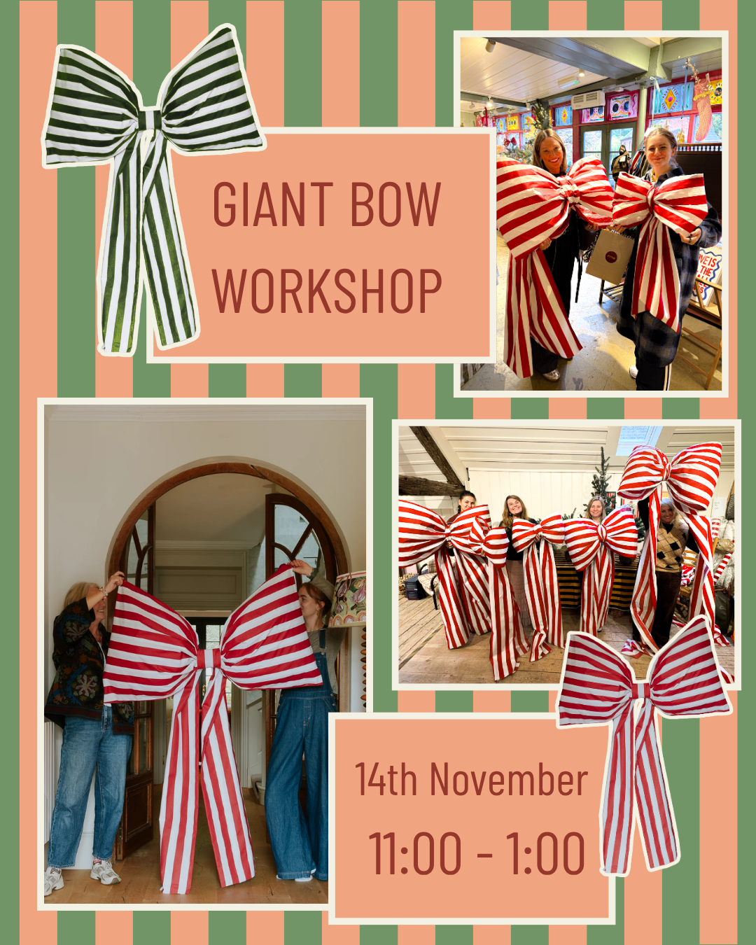 Giant Bow Workshop 14th (11:00am - 1:00pm)