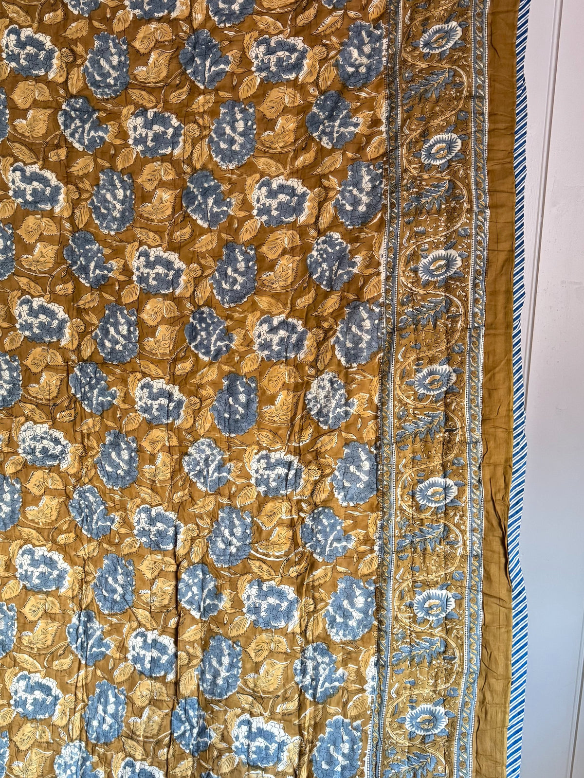 Double Quilts - Blue & Gold