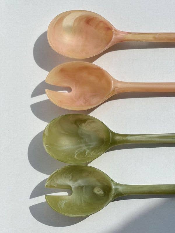 Salad Servers - Coral Set