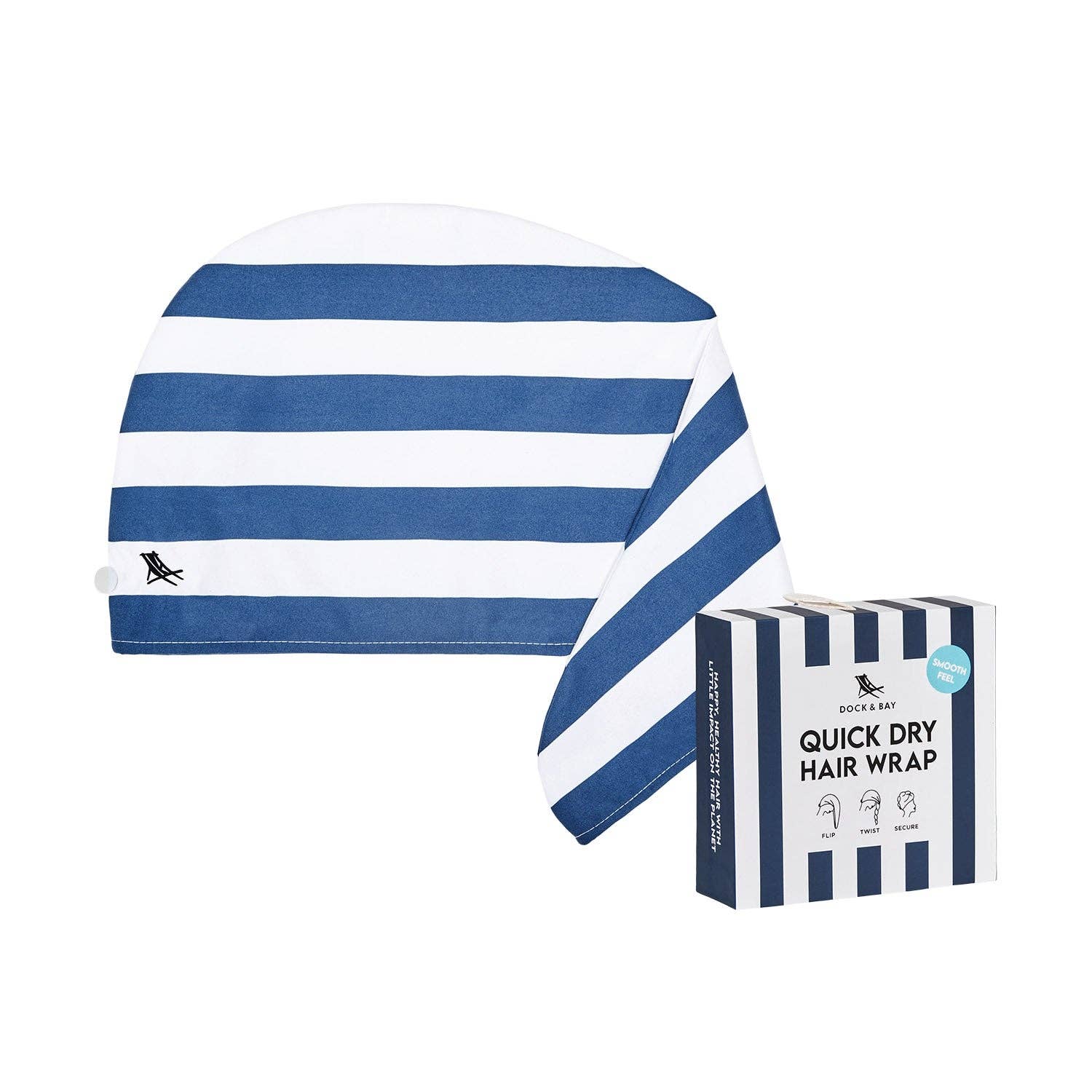 Blue Quick-Dry Hair Wrap