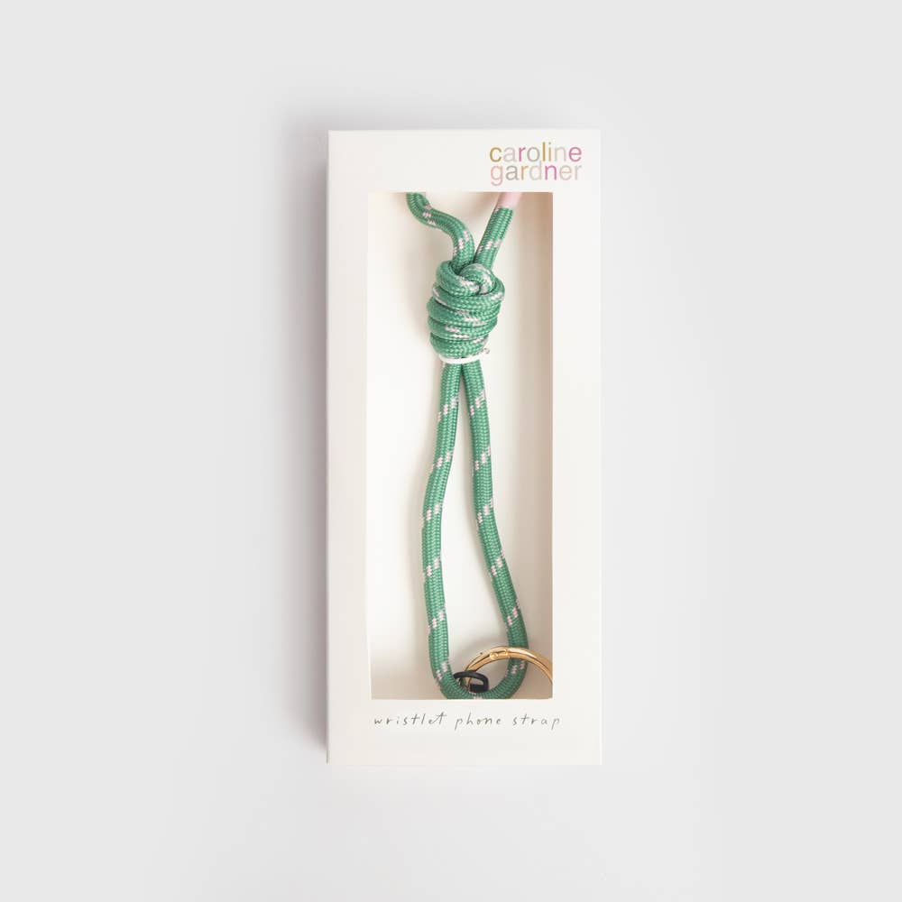 Green/Pink Cord Short Phone Strap